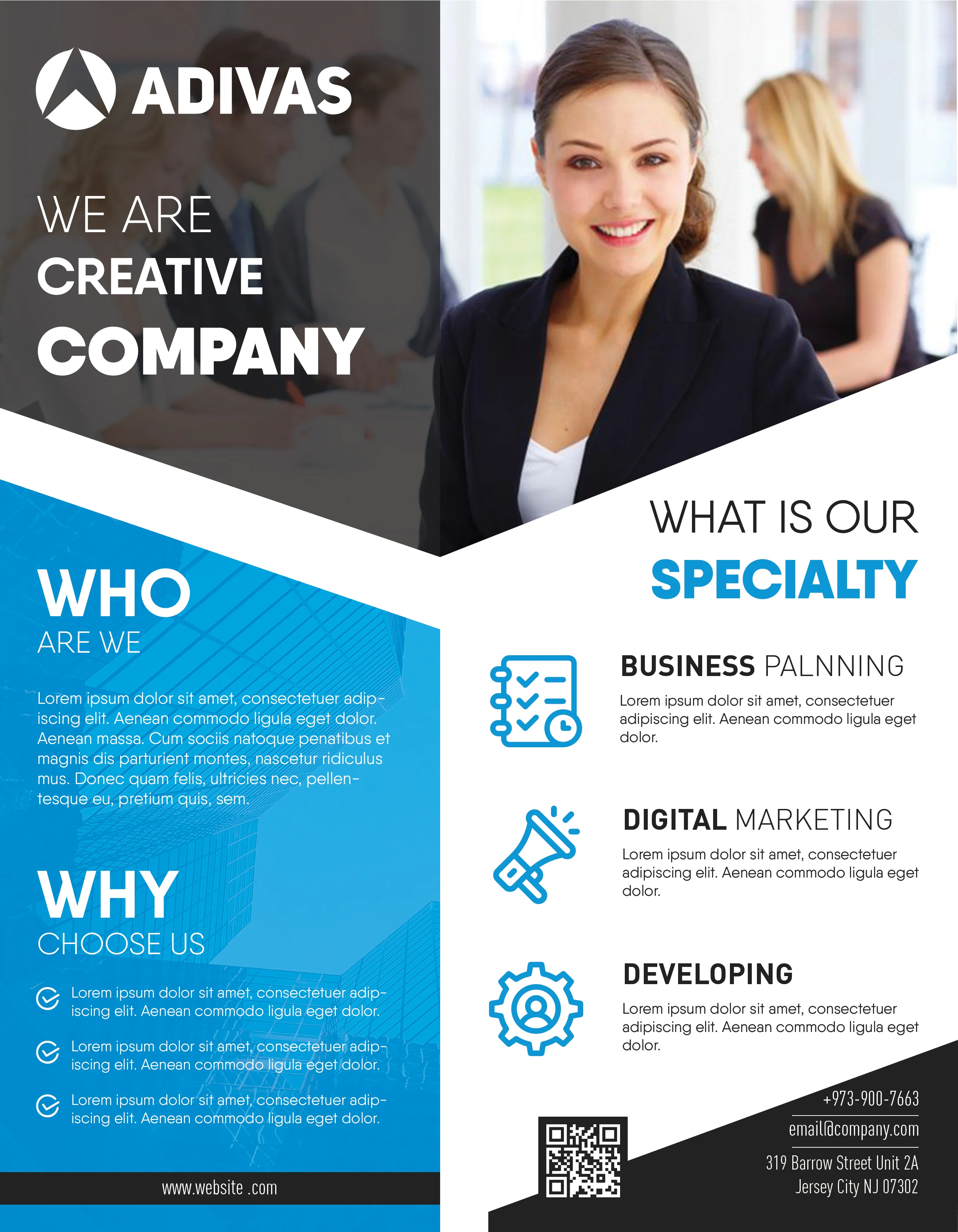 ADIVAS – Creative Business Service Flyer Design