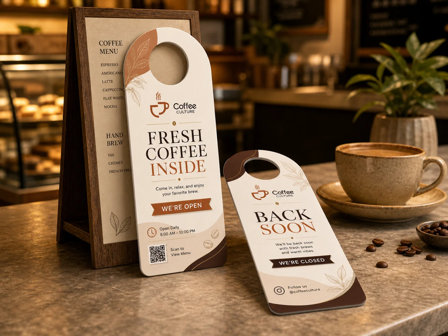 Coffee Culture – Modern Door Hanger Design