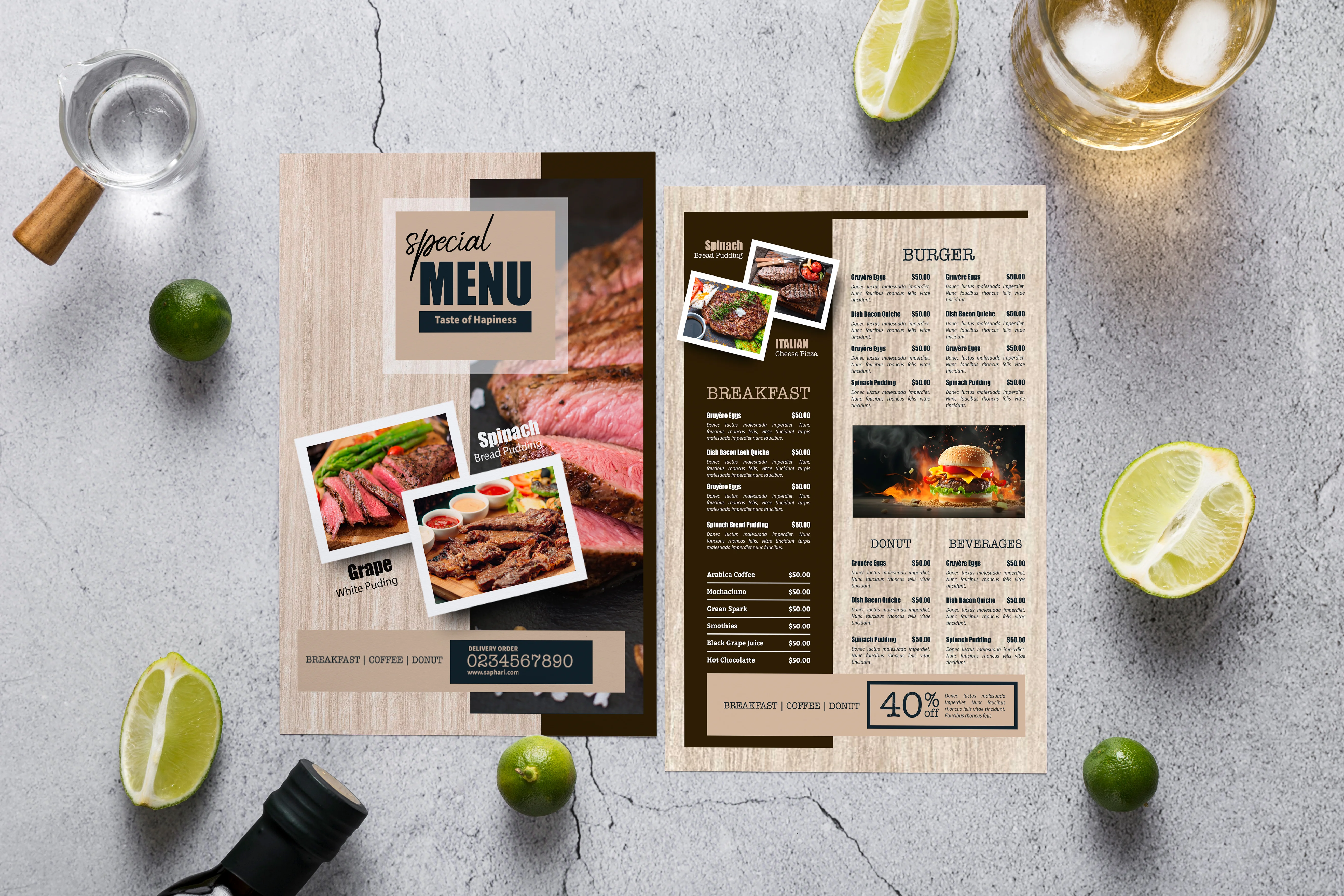 Restaurant Special Menu Design