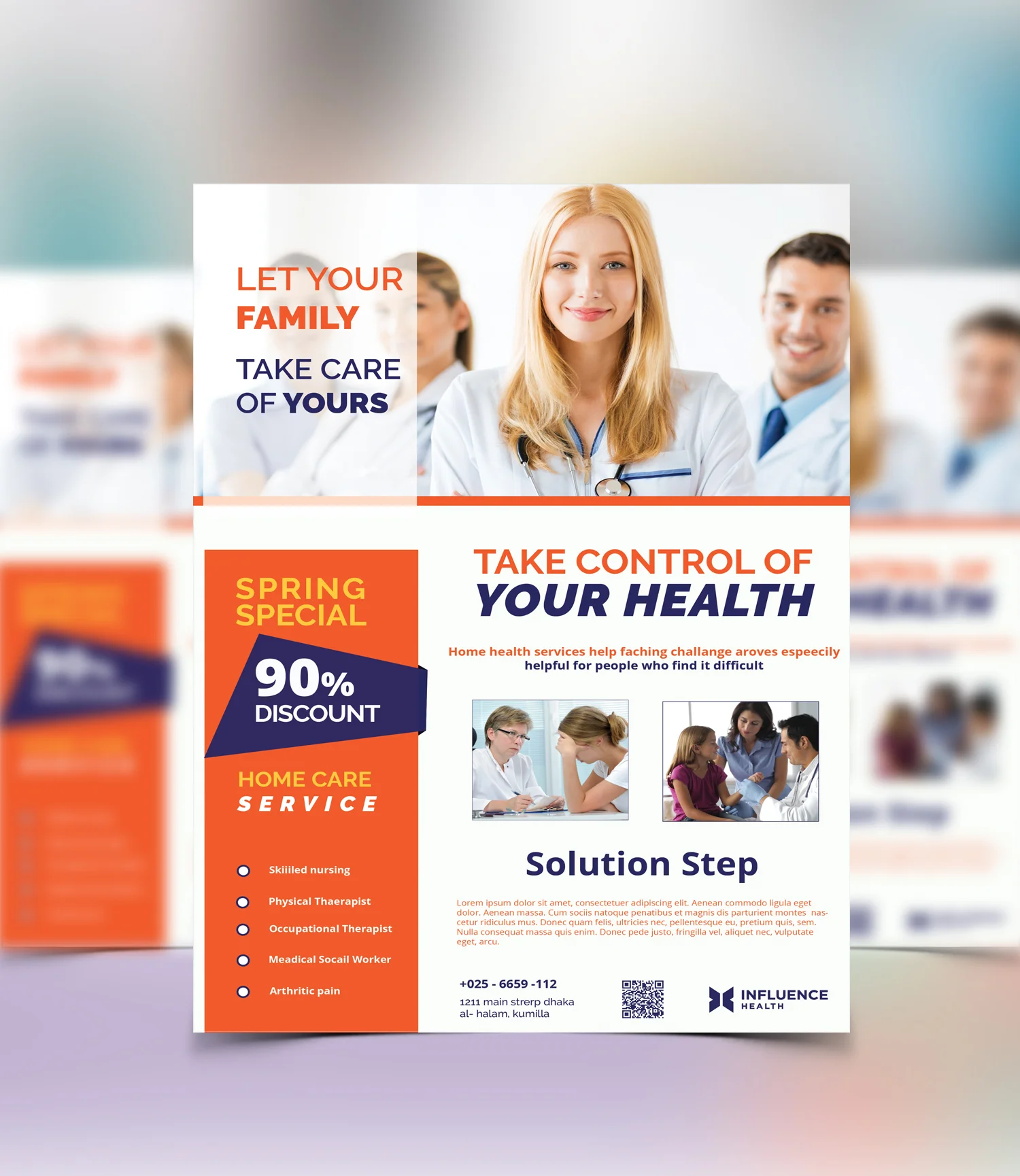 Influence Health – Modern Healthcare Flyer Design