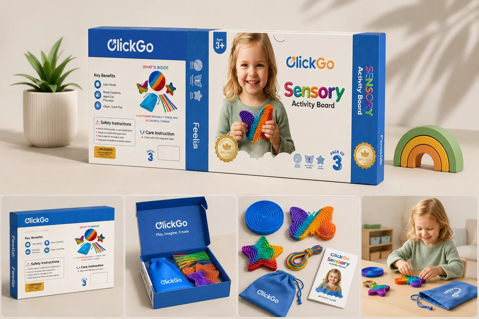 ClickGo – Sensory Activity Board Packaging Design