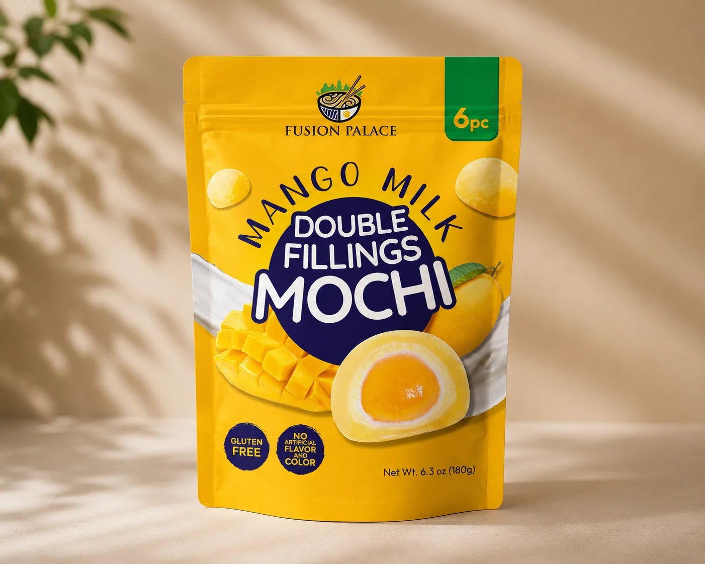 Fusion Palace – Mango Milk Mochi Packaging Design