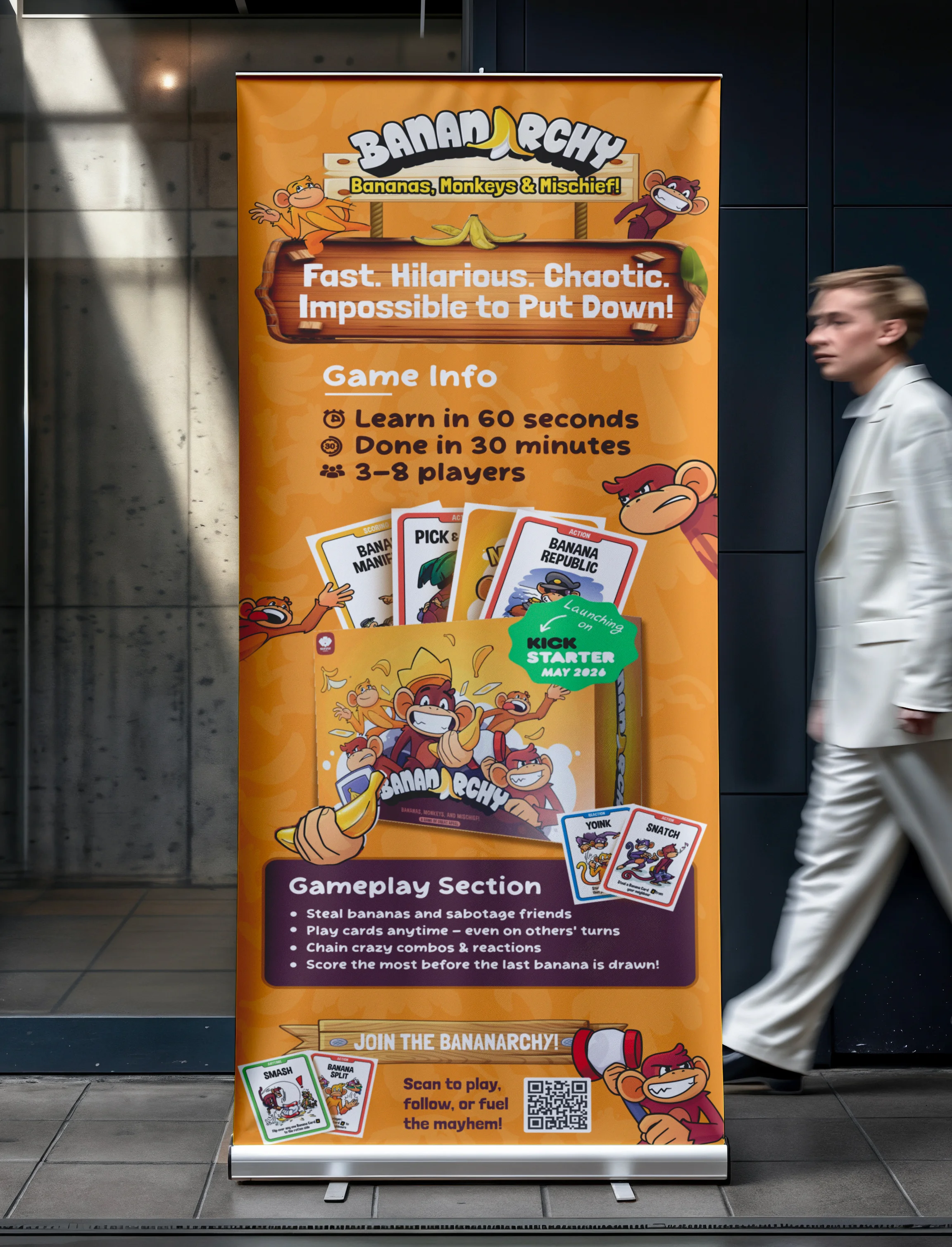 Bananarchy – Gaming Roll-Up Banner Design