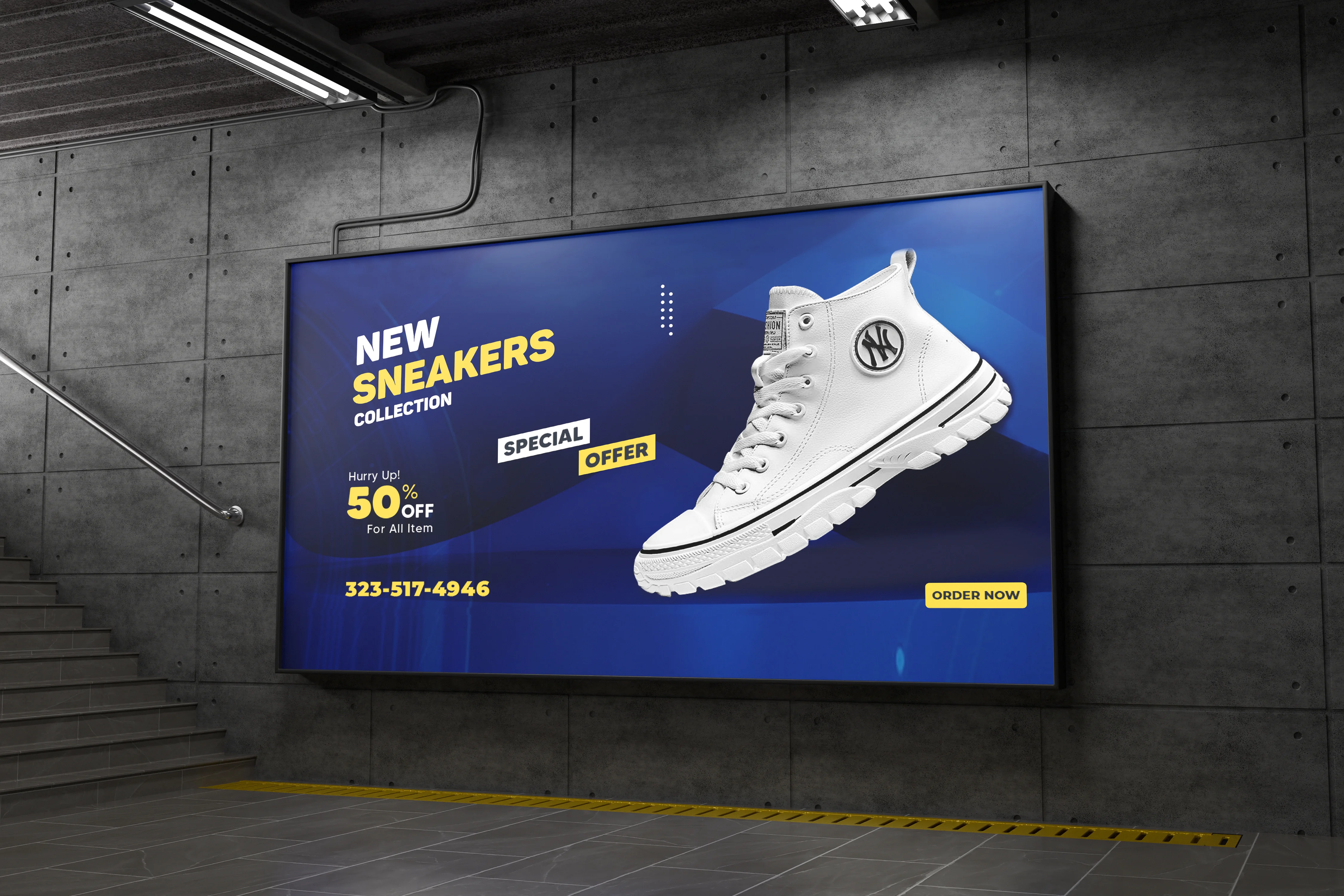 New Sneakers Collection – Fashion Poster Design