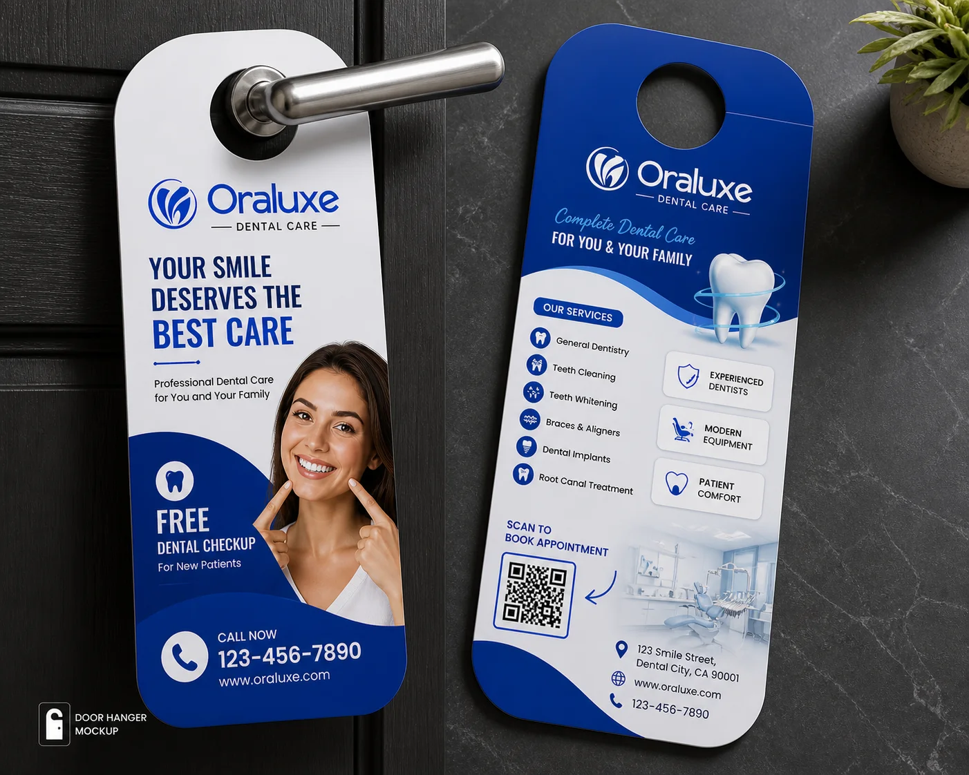 Oraluxe – Dental Care Door Hanger Design