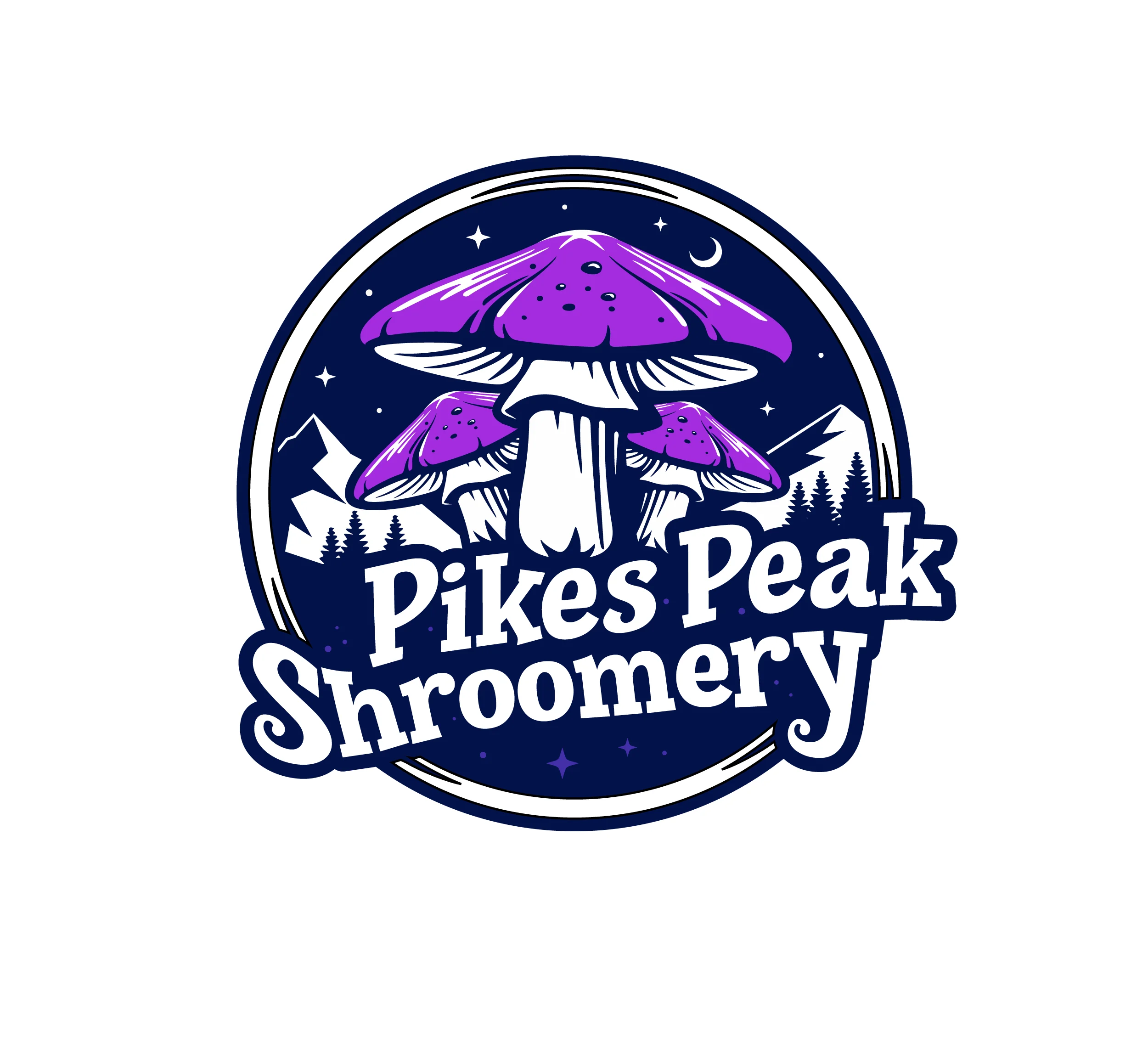 Pikes-Peak-Shroomery – Mushroom Brand Logo Design