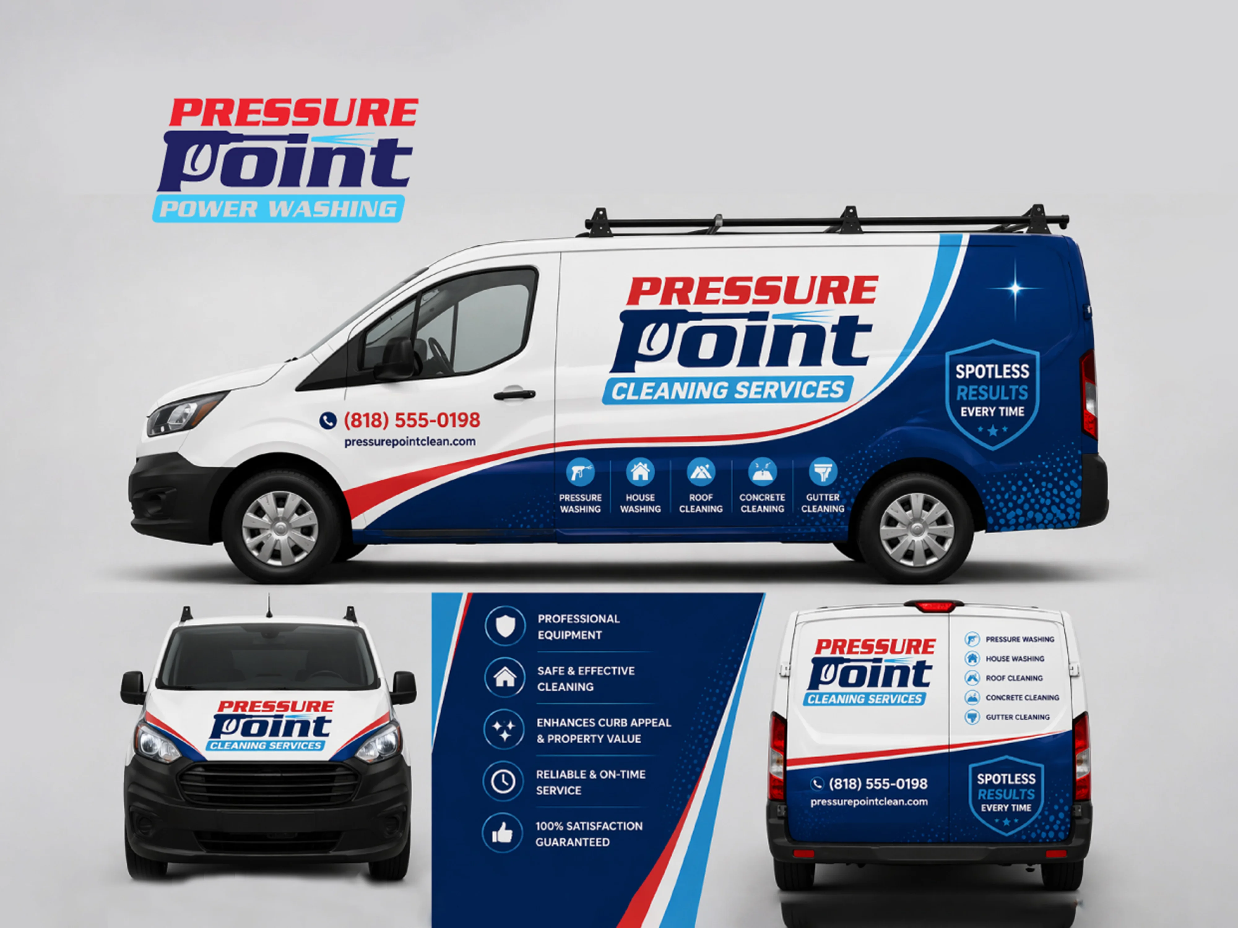 Pressure Point Power Washing – Service Vehicle Wrap Design