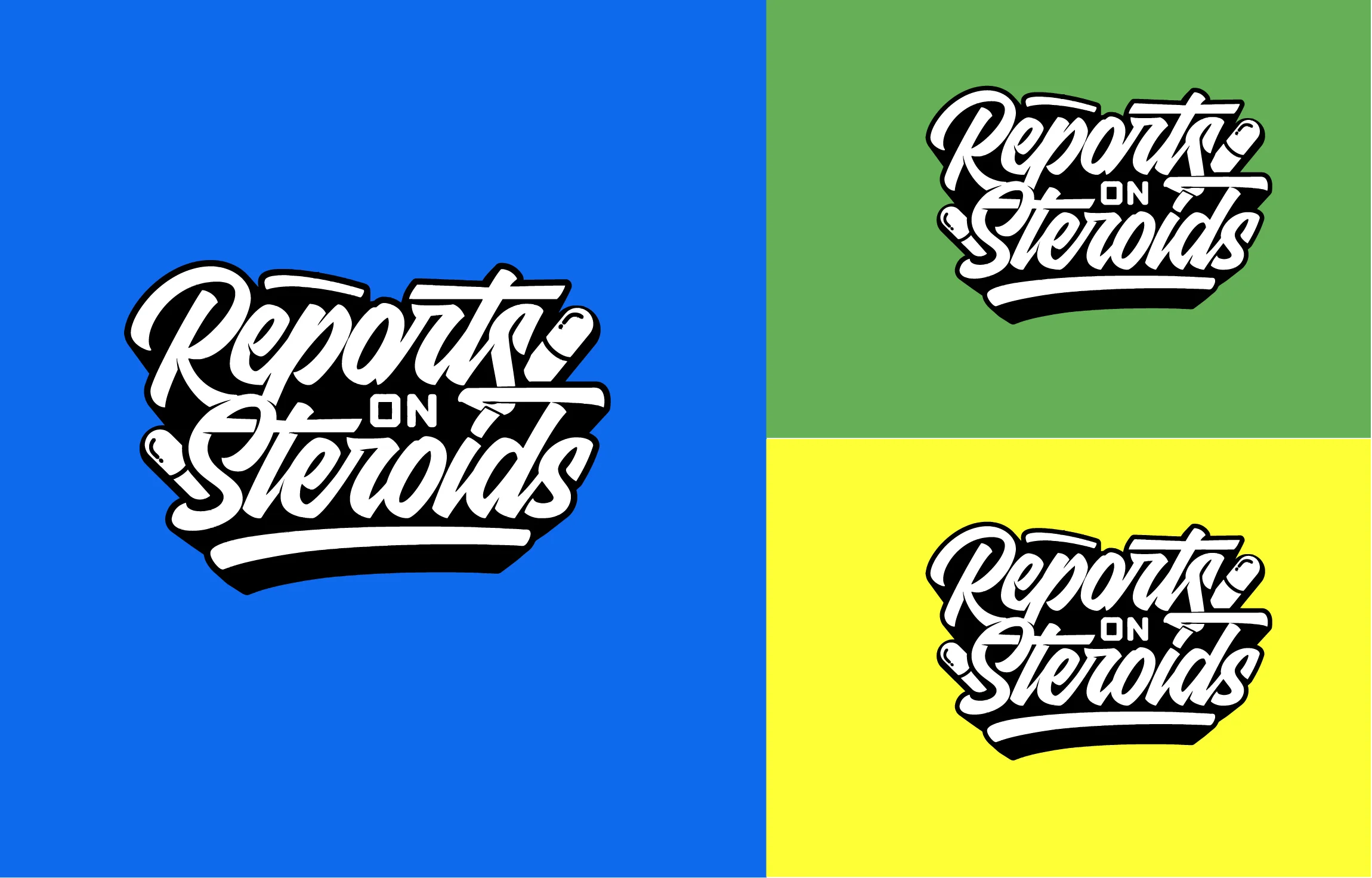 Reports on Steroids – Gym & Supplement Brand Logo Design