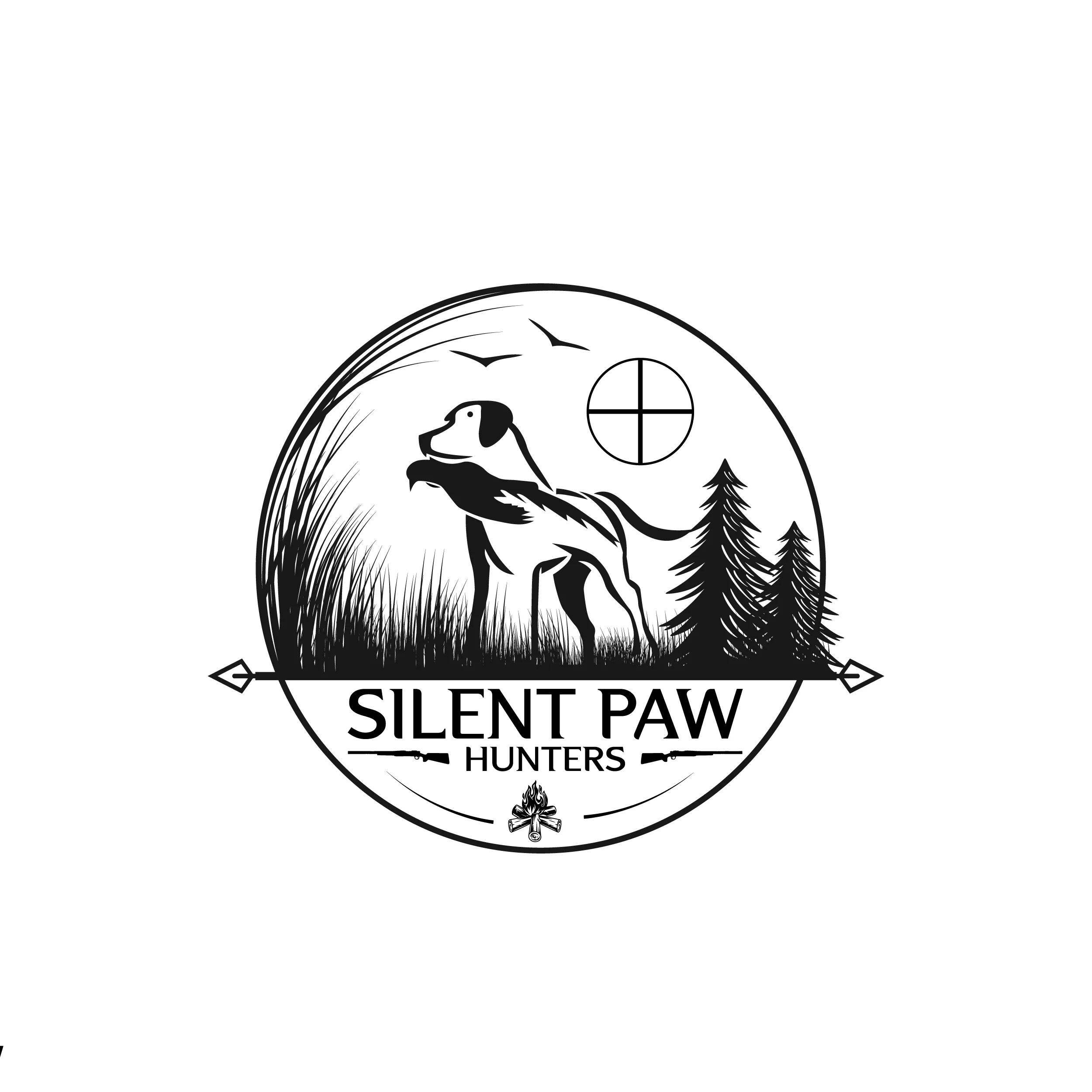 Silent-Paw – Hunting Company Logo Design