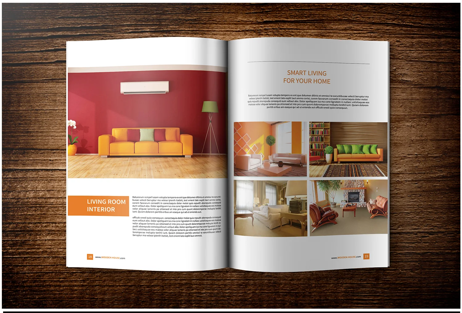 Wooden House Interior – Furniture & Interior Catalogue Design